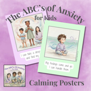 The ABC's of Anxiety for kids Calming posters for Class or home