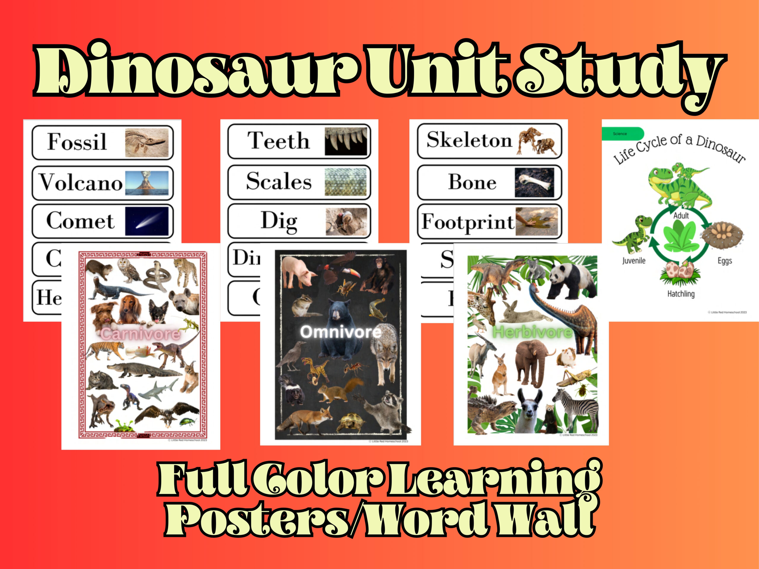 Dinosaur Unit Study | Printable Preschool, Kindergarten & Elementary Homeschool Curriculum | 100+ pages - Image 3